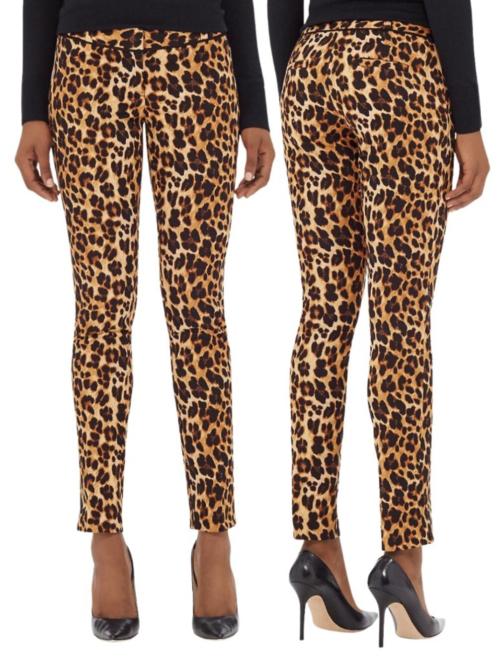 The Limited Low Rise Leopard Crop Pants